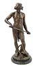 A French Bronze Figure Height 25 3/4 inches.