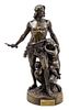 * A French Bronze Figural Group Height 28 inches.