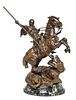 An Austrian Bronze Figural Group Height of bronze 13 1/2 inches.