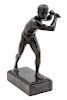 * A Continental Bronze Figure Height 18 inches.