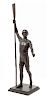 * A Continental Bronze Figure Height 19 3/4 inches.