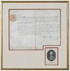 King George III and William Pitt Signed Document