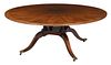 Regency Style Rosewood Pedestal Dining Table