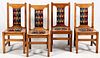 MISSION OAK SIDE CHAIRS 4 PIECES