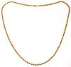 14KT YELLOW GOLD ROPE STYLE NECKLACE