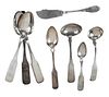 Eight Pieces Maryland Coin Silver Flatware