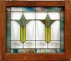 LEADED AND STAINED GLASS WINDOW