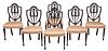 Fine Set of Six American Federal Mahogany Side Chairs