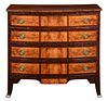 Very Fine Portsmouth Federal Flame Birch Bowfront Chest