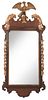 Chippendale Mahogany Parcel Gilt Eagle Decorated Mirror