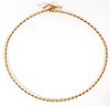 14KT YELLOW GOLD CHOKER STYLE NECKLACE
