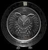 LALIQUE 'HIBOU' CLEAR & FROSTED GLASS ANNUAL PLATE