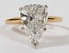 PEAR SHAPED DIAMOND RING SI CLARITY G-H COLOR