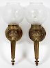 SPANISH BRASS WALL SCONCE LAMPS PAIR