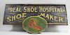 Painted Wood and Tin Shoemaker's Trade Sign
