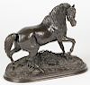 Pierre Jules Mene (1810-1879) Bronze Horse Sculpture
