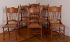 Press Back Dining Room Chairs, Six (6)