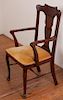 Fiddle Back Armchair w/ Upholstered Seat