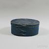 Shaker Blue-painted Oval Covered Box