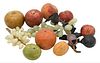 Nine Piece Painted Stone Fruit