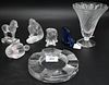 Seven Piece Lalique, France Crystal Grouping