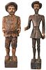 Two Life Size Carved Figures