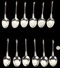 12 Sterling Silver Apostle Spoons, poss. Spanish Colonial