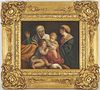 Watercolor Painting of Holy Family w/ John the Baptist & St. Anne