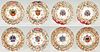 8 Pcs.Capodimonte Armorial Porcelain, incl. 2 Carlo III Chargers