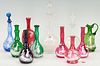 11 Mary Gregory Glass Items, incl. Barber Bottles