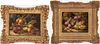 2 Oliver Clare Oil Still Life Painting w/ Fruit