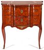 Diminutive Rouge Marble Top Parquetry Commode