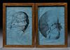 Attributed to James Sharples, Sr. (Anglo/American, 1751/52-1811) Two Profile Sketch Portraits of Gentlemen in Late 18th Century Costume