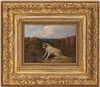 J. Langlois O/B Painting of Terrier in Landscape