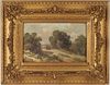 Frederick Schafer O/C Painting, Landscape with Figures