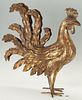 Italian Mid-Century Gilt Brass Rooster