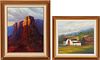 2 Darryl Steele O/C Landscape Paintings, incl. Western & Farmscene