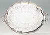 Silverplated Oval Tea Tray with Table Stand