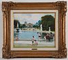 Jules R. Herve Le Jardin des Tuileries Painting