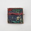 Walter Quirt Painted Pin