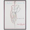 Attributed to Karl Lagerfeld (1938-2019):  Design for Chloé