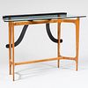 Pair of Polished and Lacquered Fruitwood Consoles, In the Style of Ico Parisi
