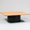 Contemporary Wrapped Leather Square Coffee Table