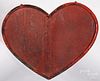 Painted zinc heart trade sign, early 20th c.