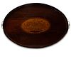 A satinwood marquetry butler's tray