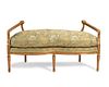 A Continental carved giltwood settee