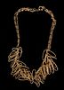 14k Gold Fringe Necklace