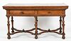 Continental Baroque style scagliola and walnut table