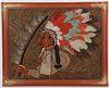 Needlework Picture, Native American Chief