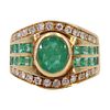 Emerald & Diamonds 18k gold Cocktail Ring